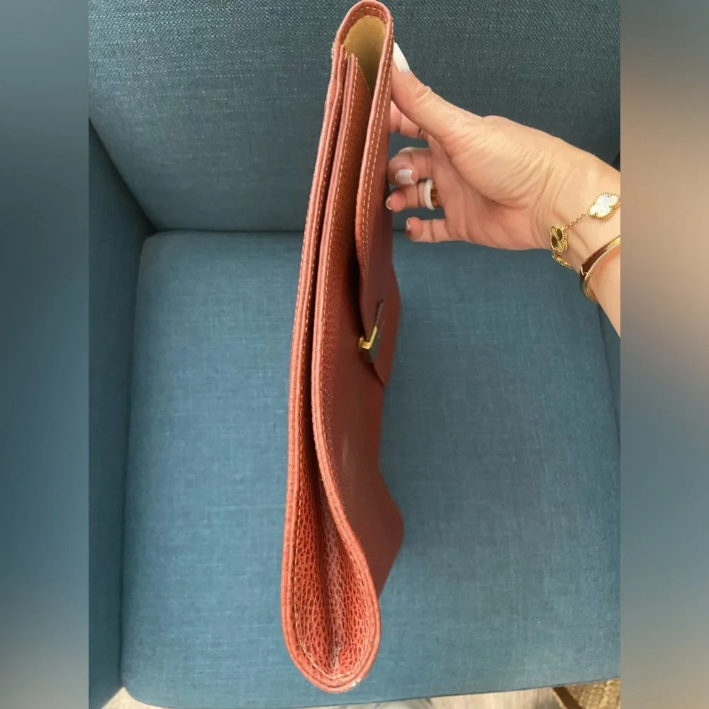 Vintage Nazarene Gabrielli Leather Copper Red Brown Portfolio Large Case Unisex